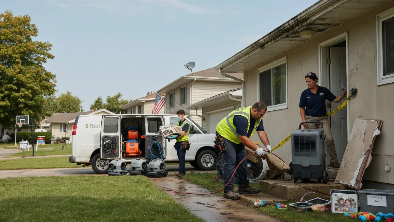 Water Damage Restoration in Morrisonville, IL near me